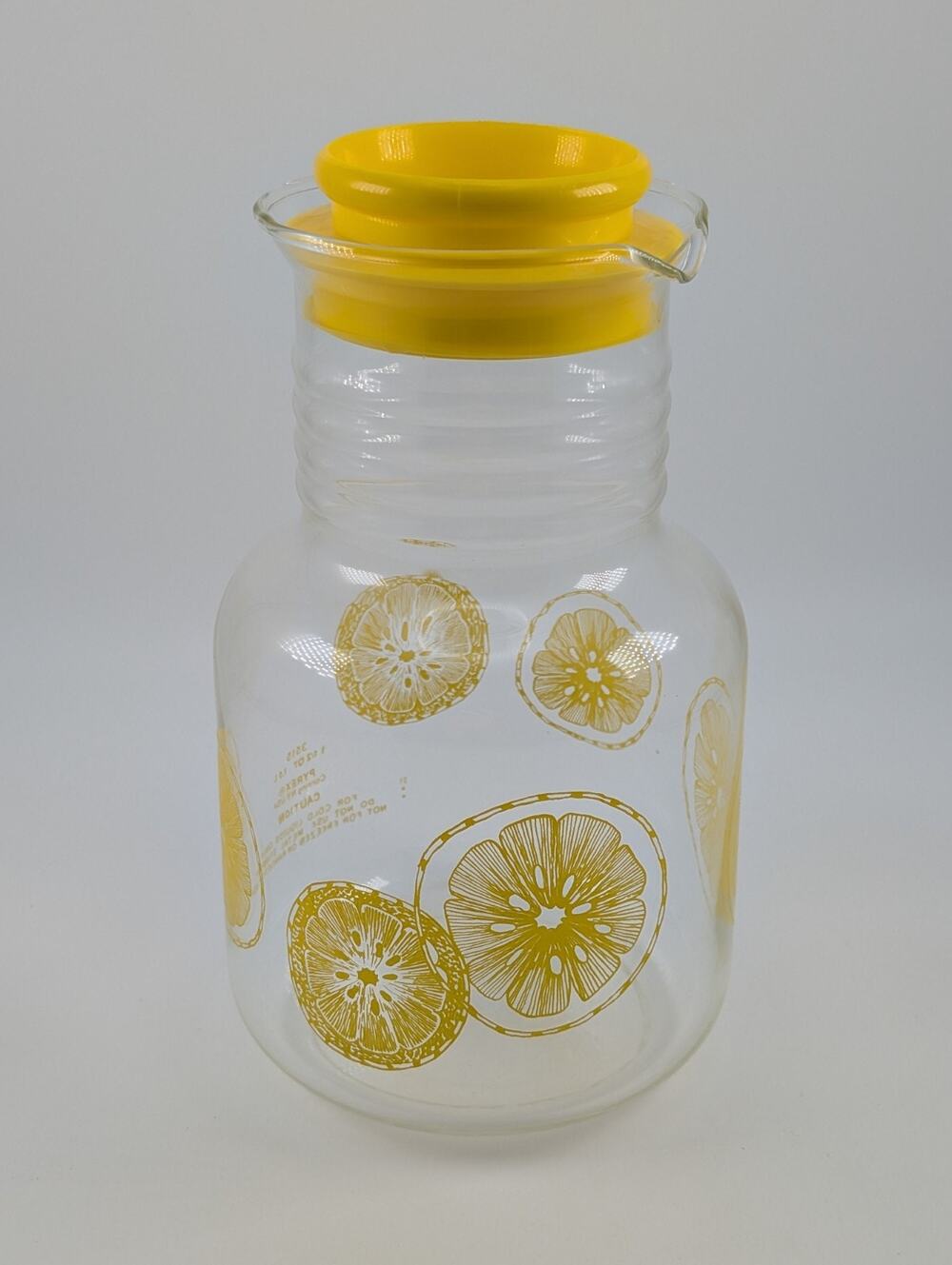 VTG PYREX #3515 Glass Carafe Pitcher Lemonade 1.5 QT/1.5 L - with Lid USA MADE